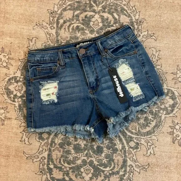 Dollhouse Andie distressed jean shorts, 1, NWT - Picture 4 of 6